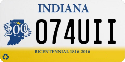 IN license plate 074UII