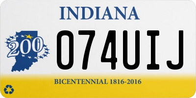 IN license plate 074UIJ