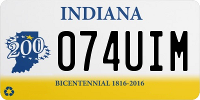 IN license plate 074UIM