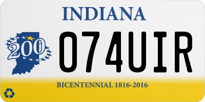 IN license plate 074UIR