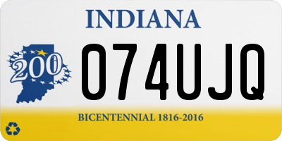 IN license plate 074UJQ