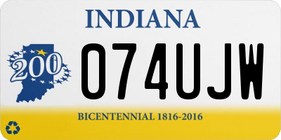 IN license plate 074UJW