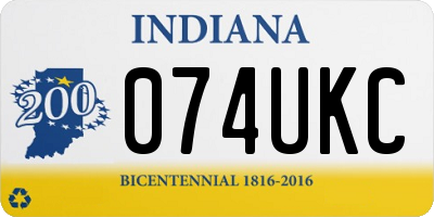 IN license plate 074UKC