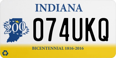 IN license plate 074UKQ