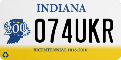 IN license plate 074UKR