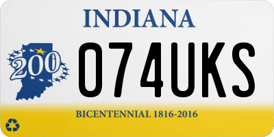 IN license plate 074UKS