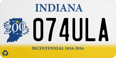 IN license plate 074ULA
