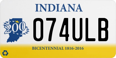 IN license plate 074ULB