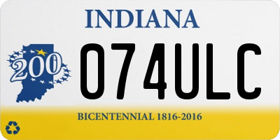 IN license plate 074ULC