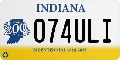 IN license plate 074ULI