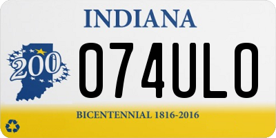 IN license plate 074ULO
