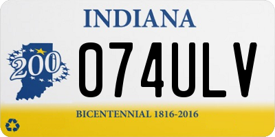 IN license plate 074ULV