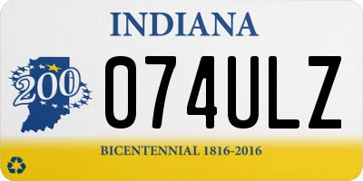 IN license plate 074ULZ