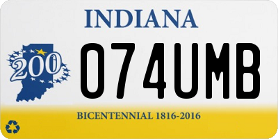 IN license plate 074UMB