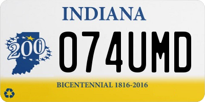 IN license plate 074UMD