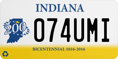 IN license plate 074UMI