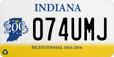 IN license plate 074UMJ