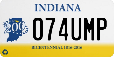 IN license plate 074UMP