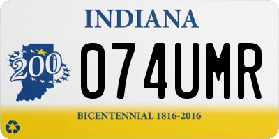IN license plate 074UMR