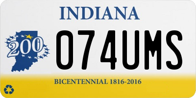 IN license plate 074UMS