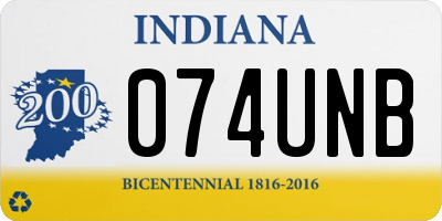 IN license plate 074UNB