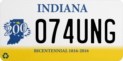 IN license plate 074UNG
