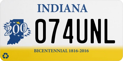IN license plate 074UNL
