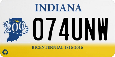 IN license plate 074UNW