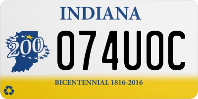 IN license plate 074UOC