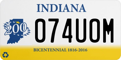 IN license plate 074UOM
