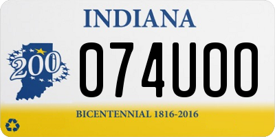 IN license plate 074UOO