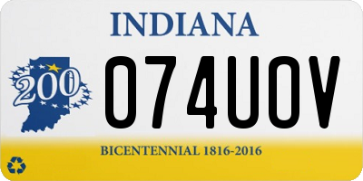 IN license plate 074UOV