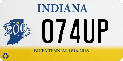 IN license plate 074UP