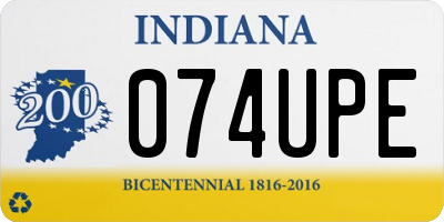 IN license plate 074UPE
