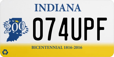 IN license plate 074UPF