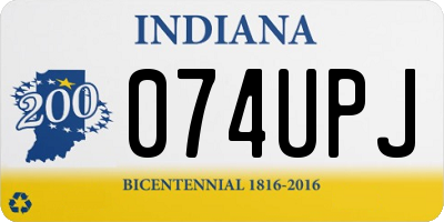 IN license plate 074UPJ