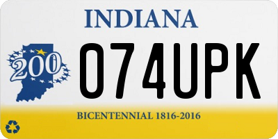 IN license plate 074UPK