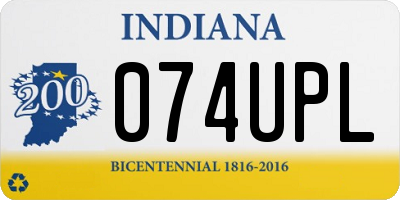 IN license plate 074UPL