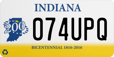 IN license plate 074UPQ