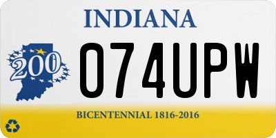 IN license plate 074UPW