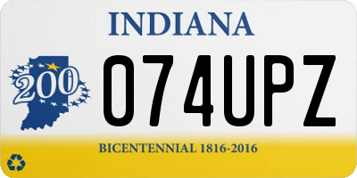 IN license plate 074UPZ