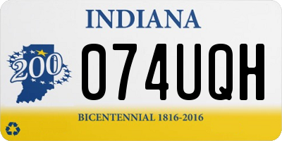 IN license plate 074UQH