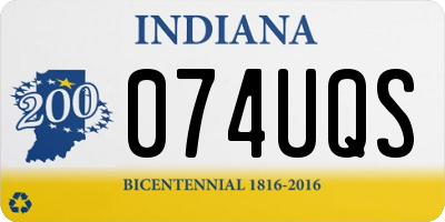 IN license plate 074UQS