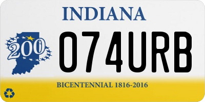IN license plate 074URB
