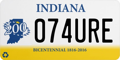 IN license plate 074URE