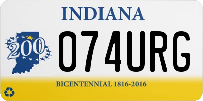 IN license plate 074URG