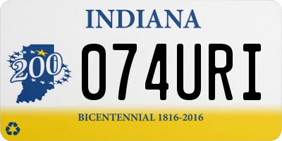 IN license plate 074URI