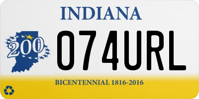 IN license plate 074URL