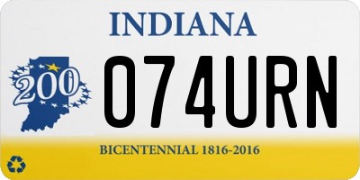 IN license plate 074URN
