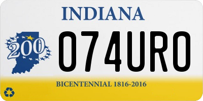 IN license plate 074URO